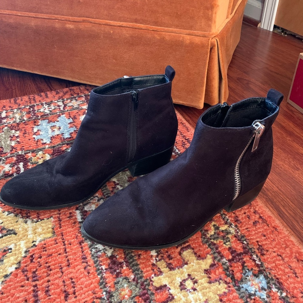 Black suede boots